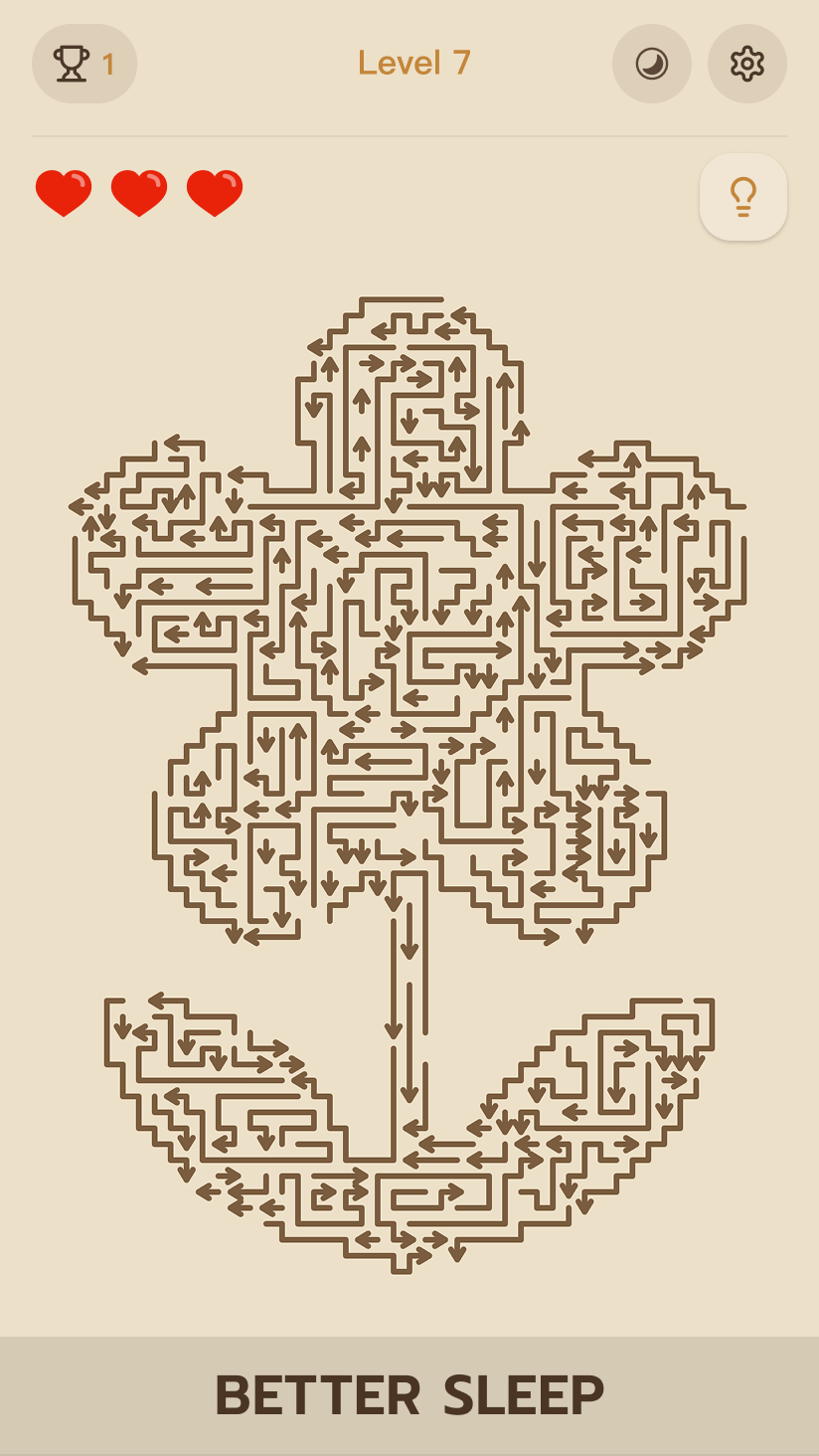 Arrow Hit level screenshot shaped like a flower